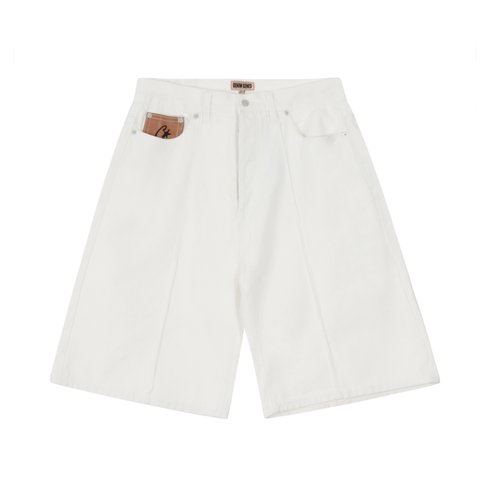 Corteiz Weiße Denim Shorts: Stylische High-Quality Sommer-Kurzjeans für Herren