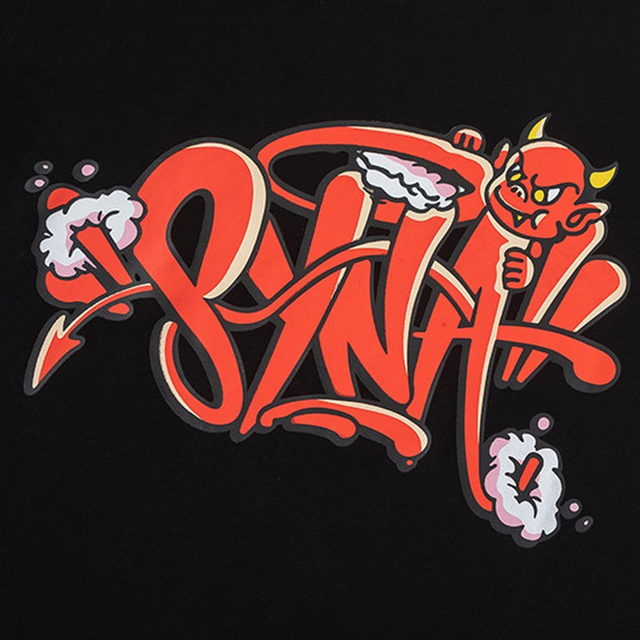 Syna World London Streetwear Baumwoll-T-Shirt – Urbaner Stil, Hoher Tragekomfort