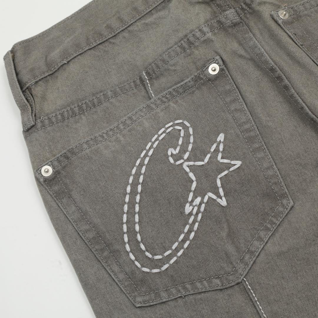 Corteiz Grau Denim Set: Hochwertige Streetwear für Exklusiven Urbanen Style