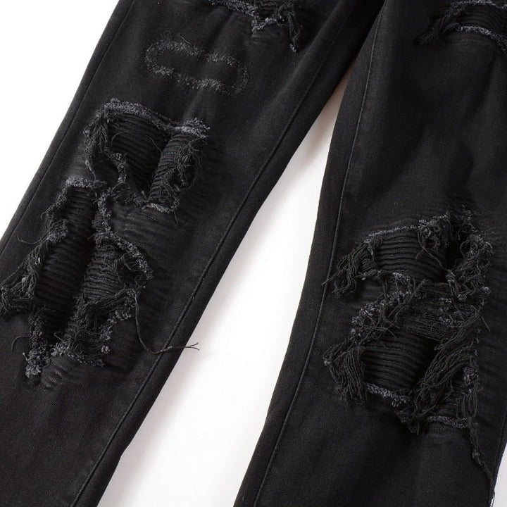 Amiri Schwarze Zerrissene Slim Fit Jeans für Herren – Luxus Designer Denim