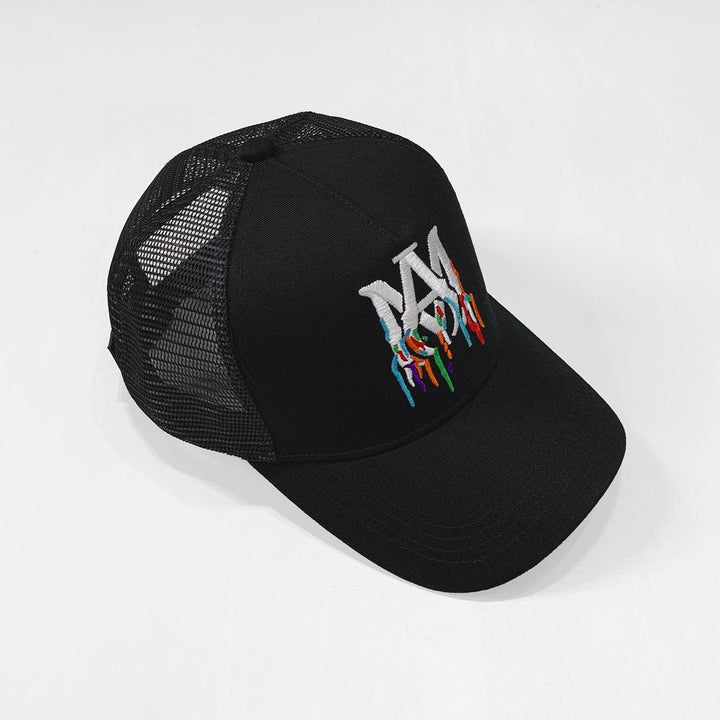 Luxuriöse Amiri Designer Baseballkappe Schwarz – Stilvoller Streetwear-Look mit Logo