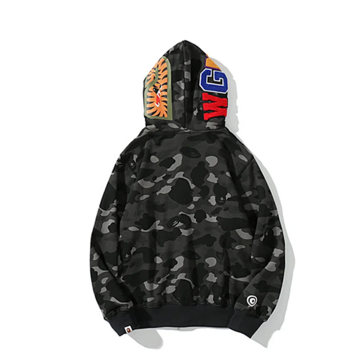 Exklusiver BAPE Affenkopf Logo Hoodie – Premium Streetwear Baumwoll-Komfort für Stilbewusste