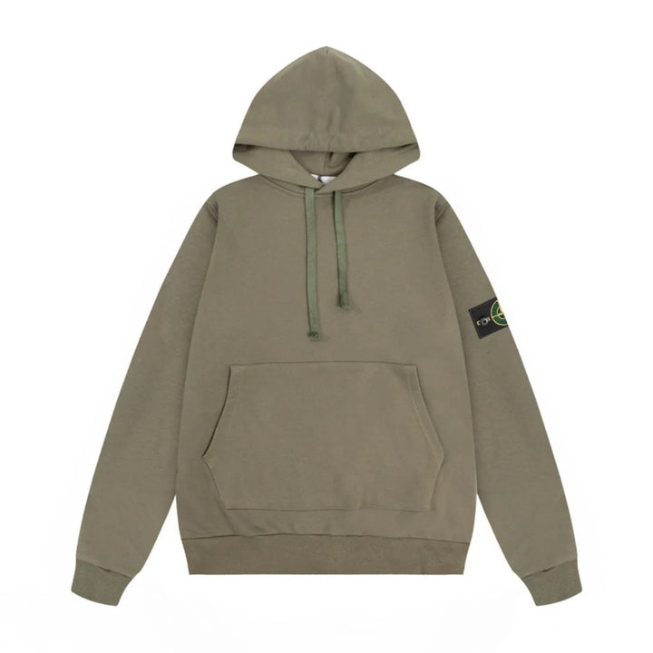 Stone Island Herren Kapuzenpullover – Robustes Baumwoll-Fleece, Ikonischer Kompass