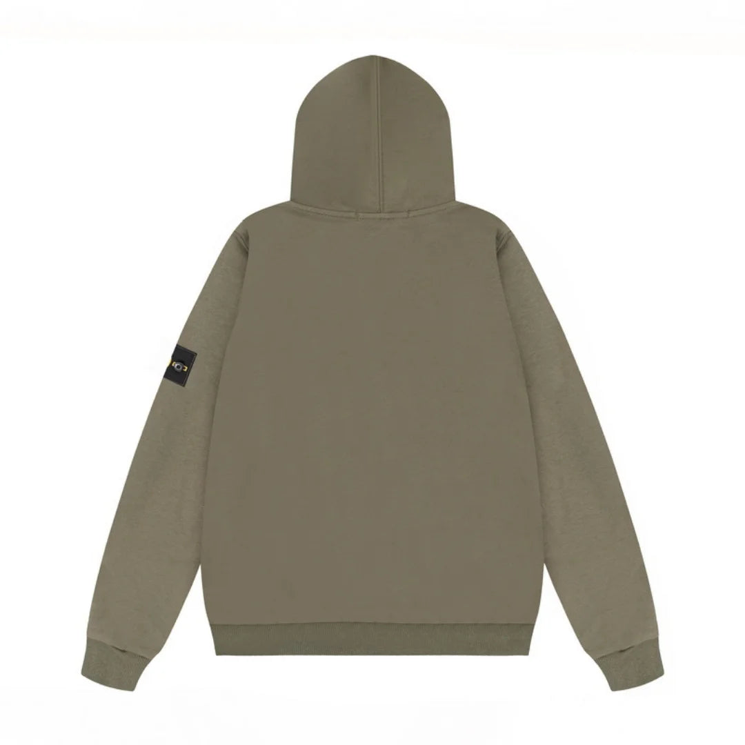 Stone Island Herren Kapuzenpullover – Robustes Baumwoll-Fleece, Ikonischer Kompass