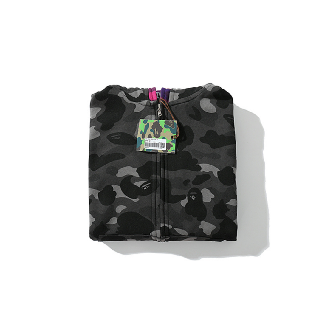 Exklusiver BAPE Affenkopf Logo Hoodie – Premium Streetwear Baumwoll-Komfort für Stilbewusste