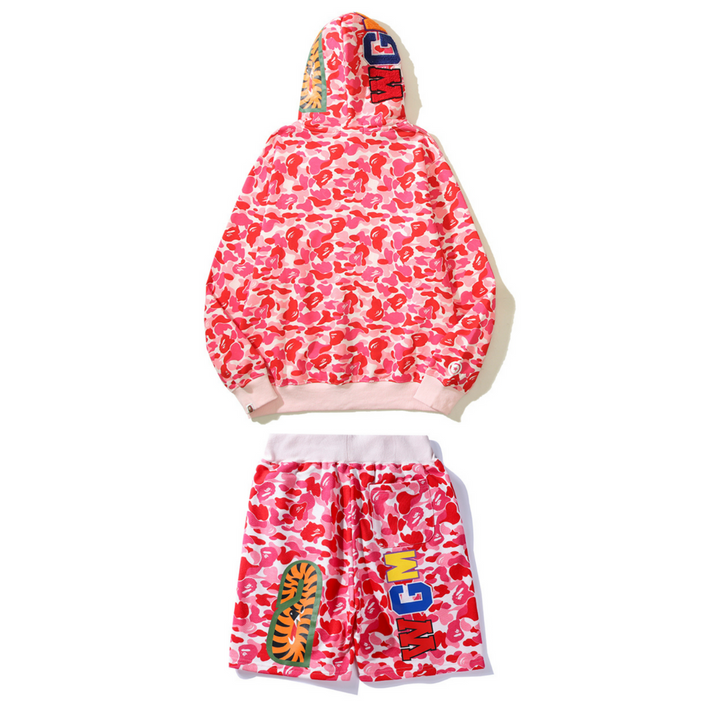 Exklusives BAPE Streetwear Set: Stylischer Hoodie & Coole Shorts für Trendsetter