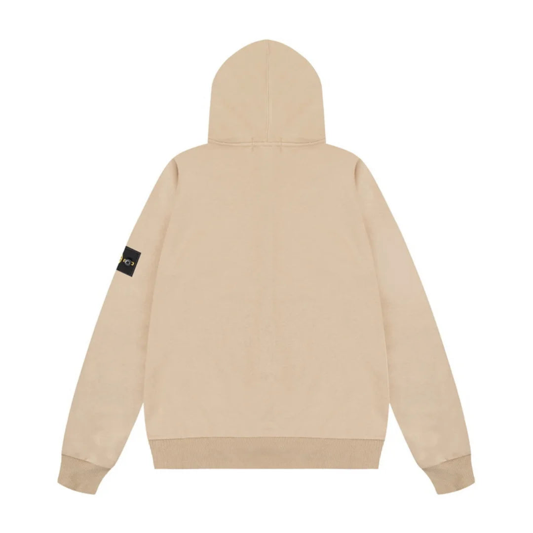 Stone Island Herren Kapuzenpullover Grün – Premium Baumwolle, Ikonischer Kompass-Patch, Urbaner Style