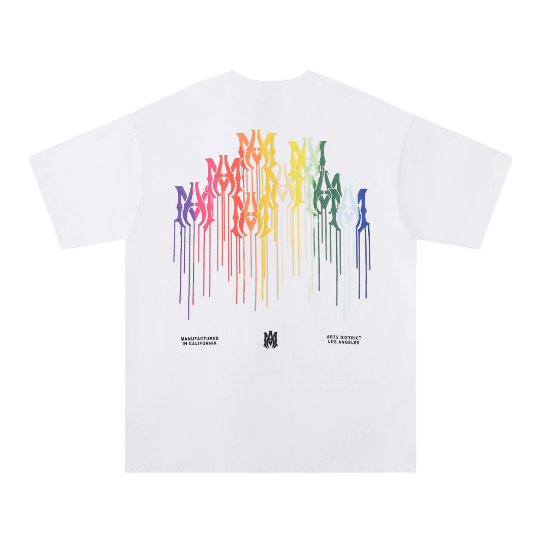Amiri M.A. Drip Collage T-Shirt: Exklusives Designer Baumwoll-Oberteil für Herren