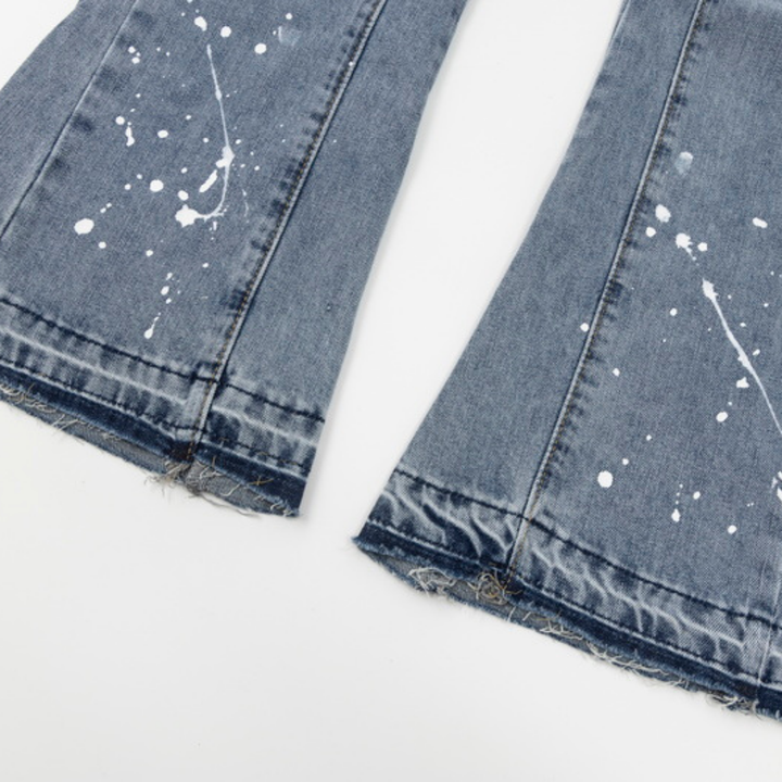 Exklusive Gallery Dept. Bemalte Designer Denim Jeans: Handgefertigter Streetwear Look