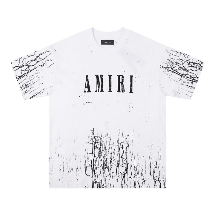 Amiri Paint Splatter T-Shirt Herren Designer Baumwolle Streetwear Kunst Motiv