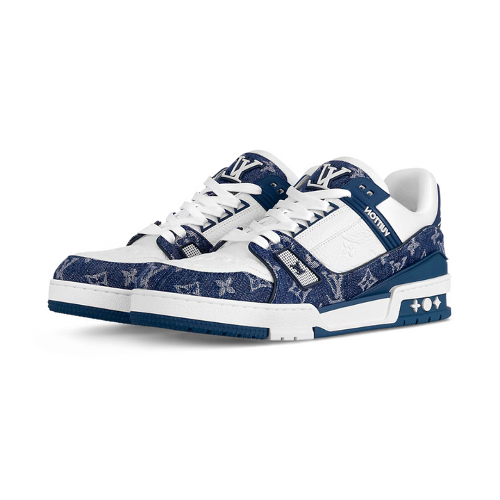 Louis Vuitton Trainer Blau Luxus Herren Sneaker – Stilvoller Designer Sportschuh