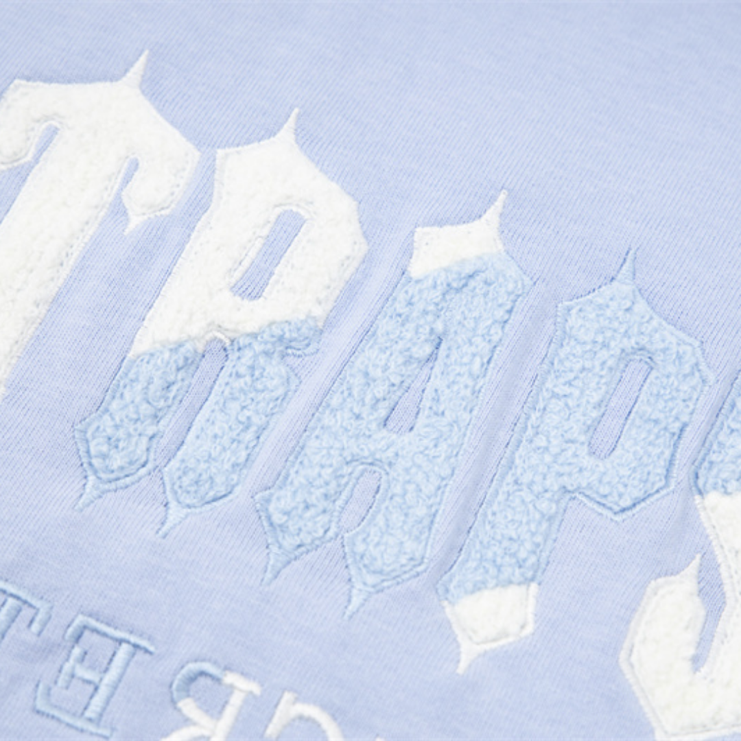 Stylisches Trapstar Decoded Blaues Chenille Shorts Set für Herren