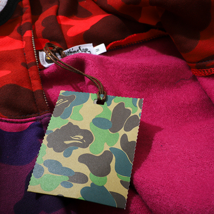 BAPE Shark Camo Hoodie Unisex – Lässiger Streetwear Kapuzenpullover mit Hai-Design