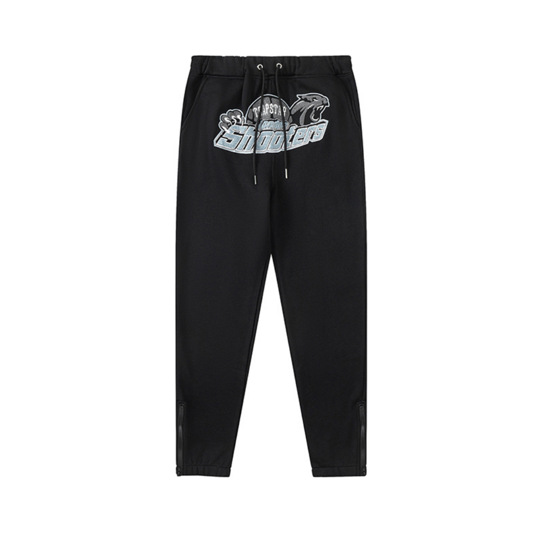 Authentischer Trapstar London Shooters Schwarzer Trainingsanzug | Bequemes Streetwear Set
