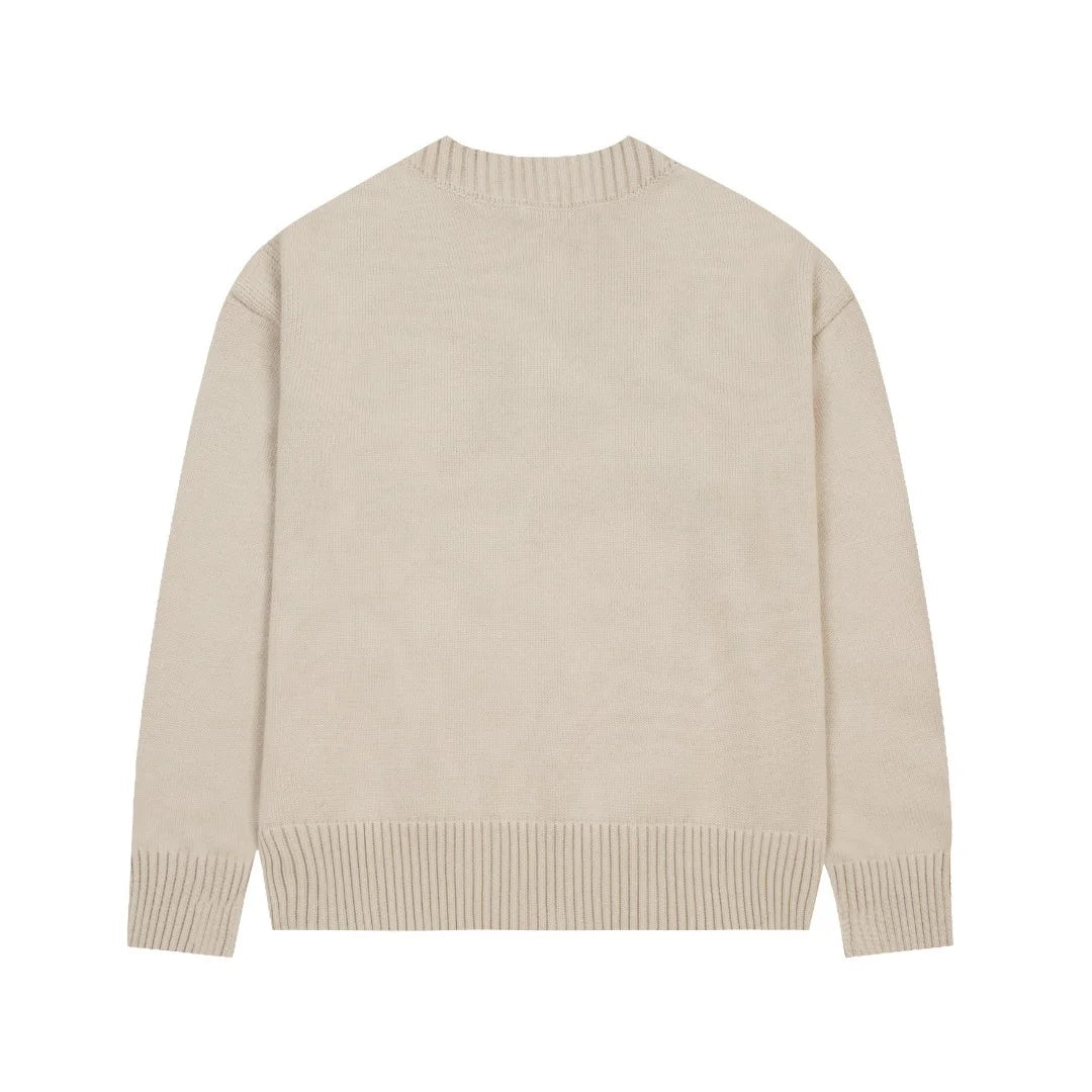 Luxuriöser AMI Paris Herz-Logo Strickpullover für Herren - Zeitloser Eleganz