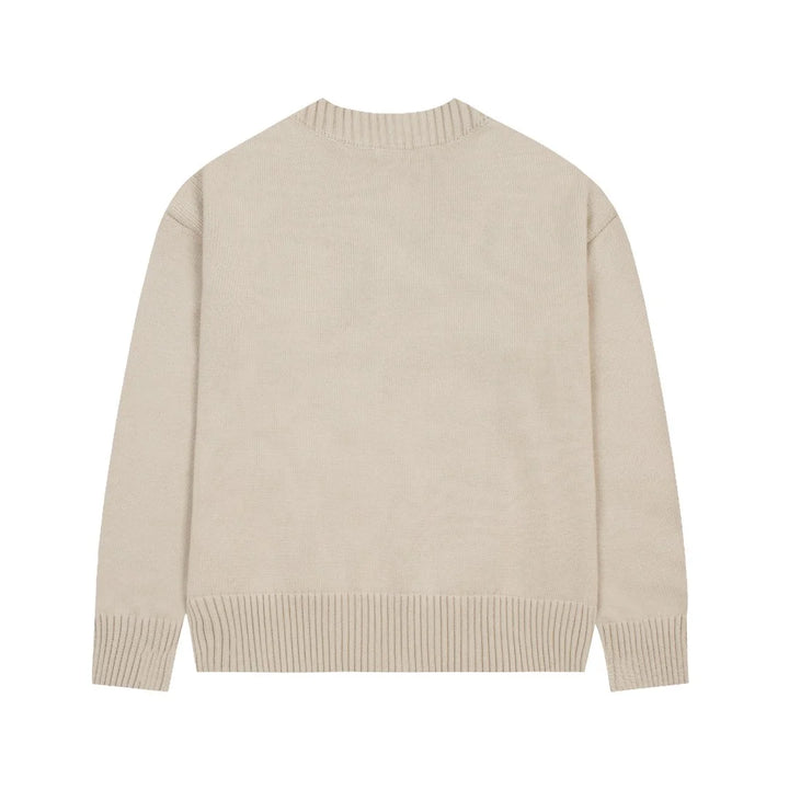 Luxuriöser AMI Paris Herz-Logo Strickpullover für Herren - Zeitloser Eleganz