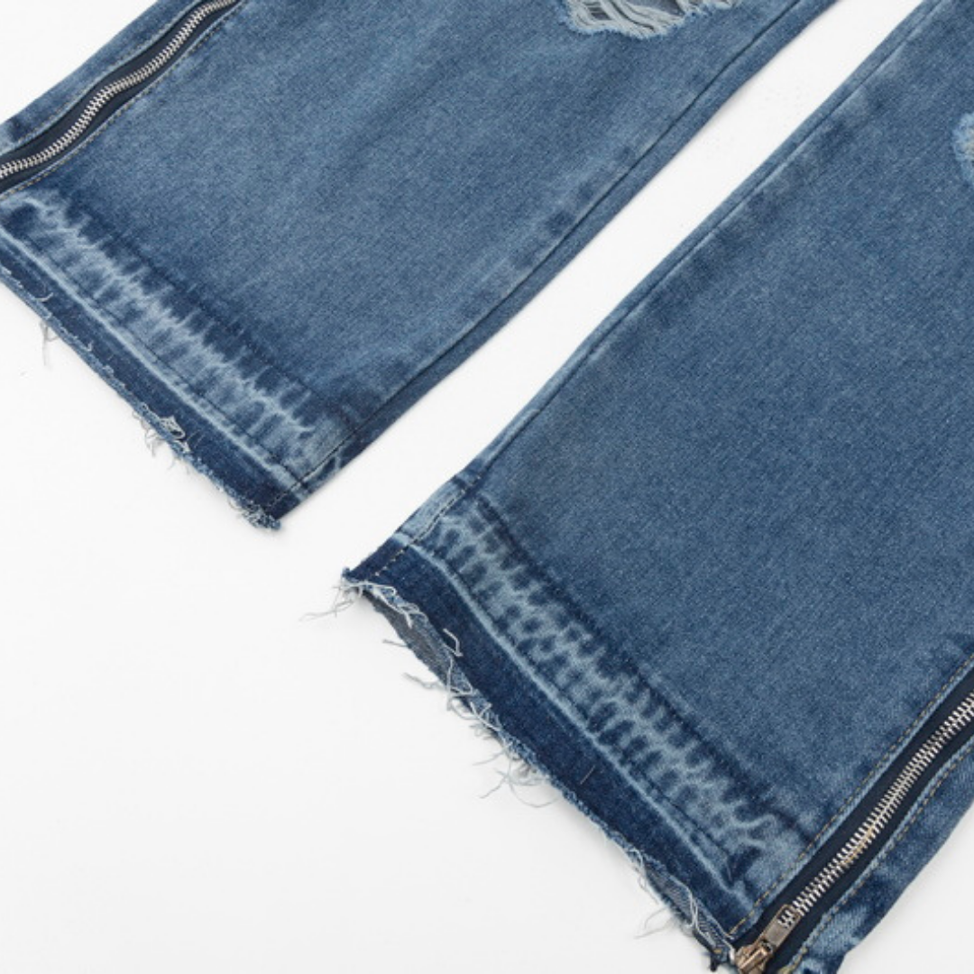 Gallery Dept. Designer Denim Jeans mit Farbspritzern – Einzigartige Streetwear Hose