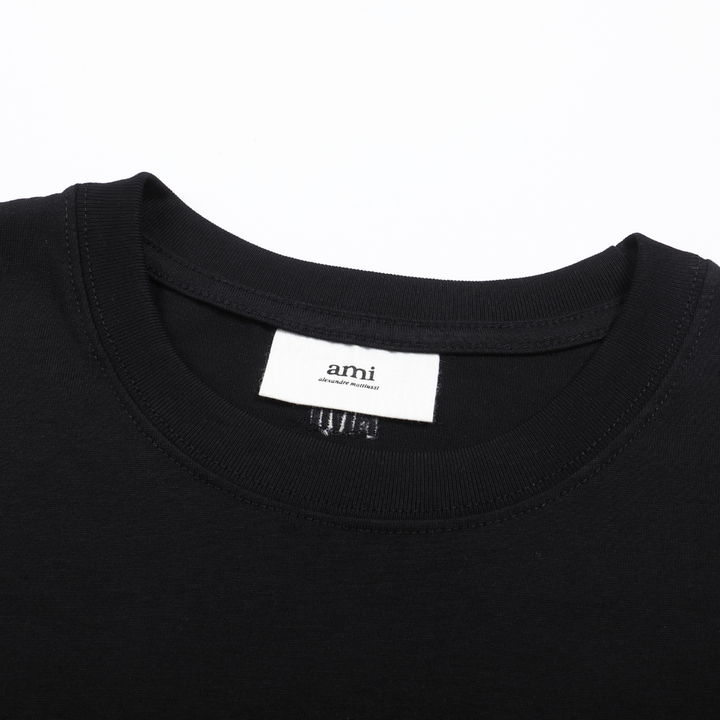 AMI Paris Herz-Logo T-Shirt - Premium Baumwolle, Bequem, Stilvoll für Unisex