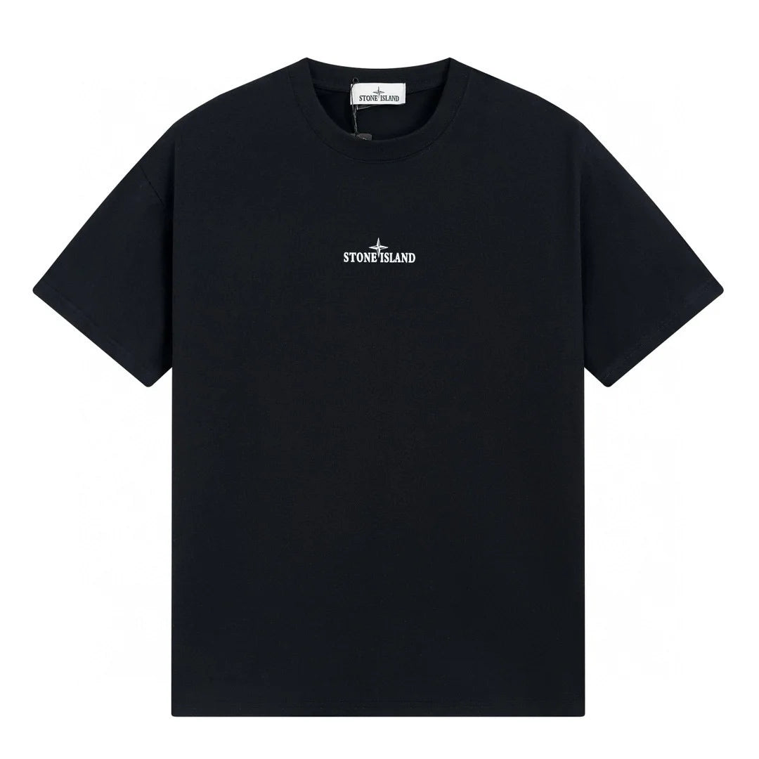 Stone Island Monochrom T-Shirt – Exklusives Baumwoll-Design für Modernen Stil