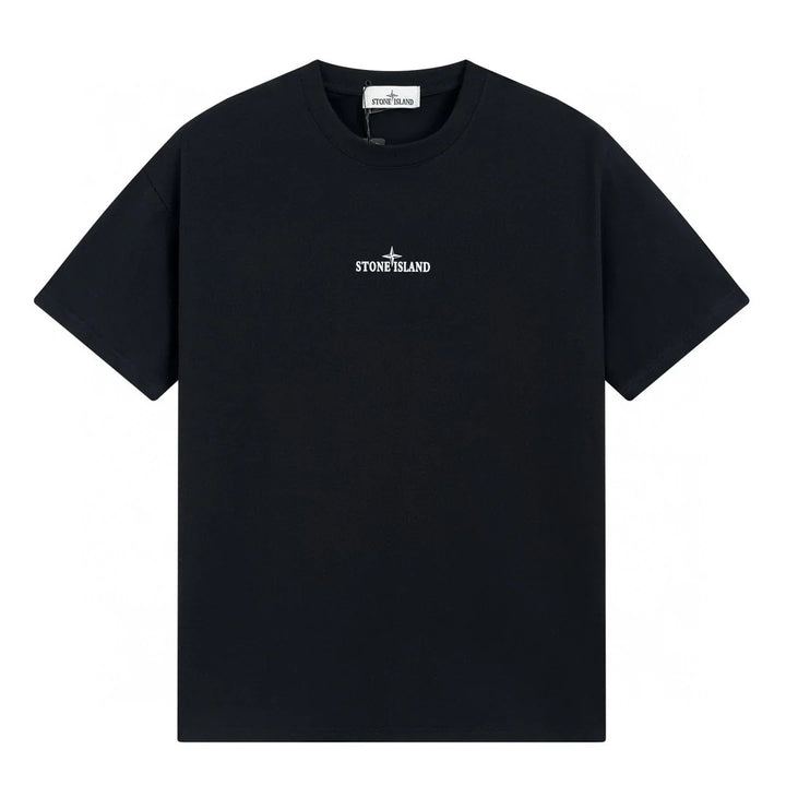 Stone Island Monochrom T-Shirt – Exklusives Baumwoll-Design für Modernen Stil