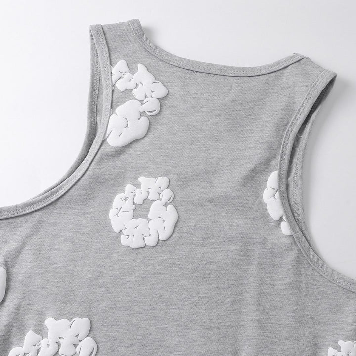 Denim Tears Graues Tanktop: Bequem, Stilvoll, Modern – Hochwertiges Baumwoll-Design
