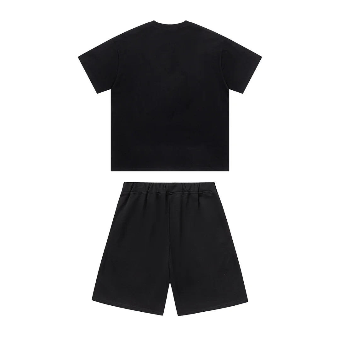 Trapstar Decoded Schwarzes Kurz-Set für Herren - Bequemes Streetwear Sommer-Outfit