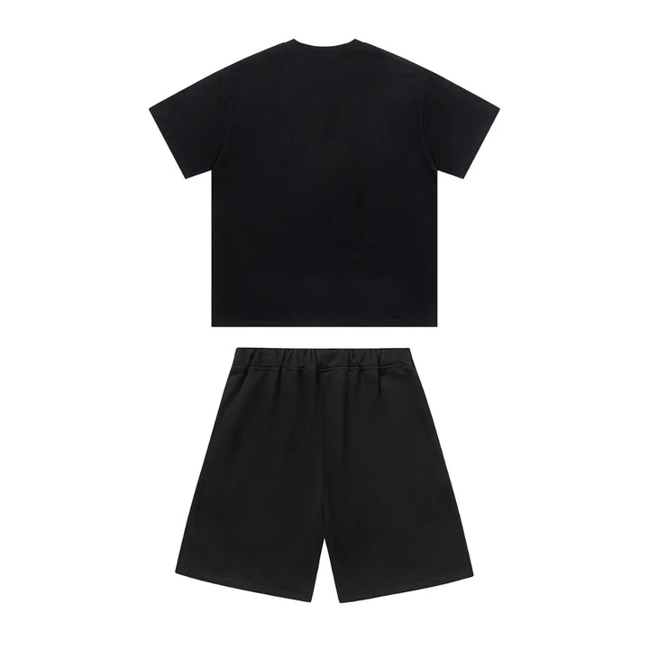 Trapstar Decoded Schwarzes Kurz-Set für Herren - Bequemes Streetwear Sommer-Outfit