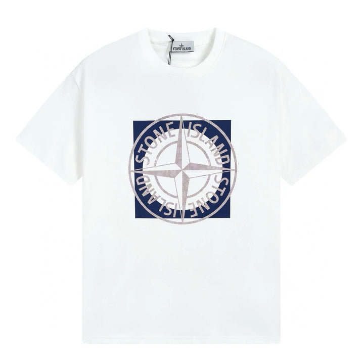 Stone Island Monochrom Herren Baumwoll T-Shirt - Ikonischer Urbaner Stil