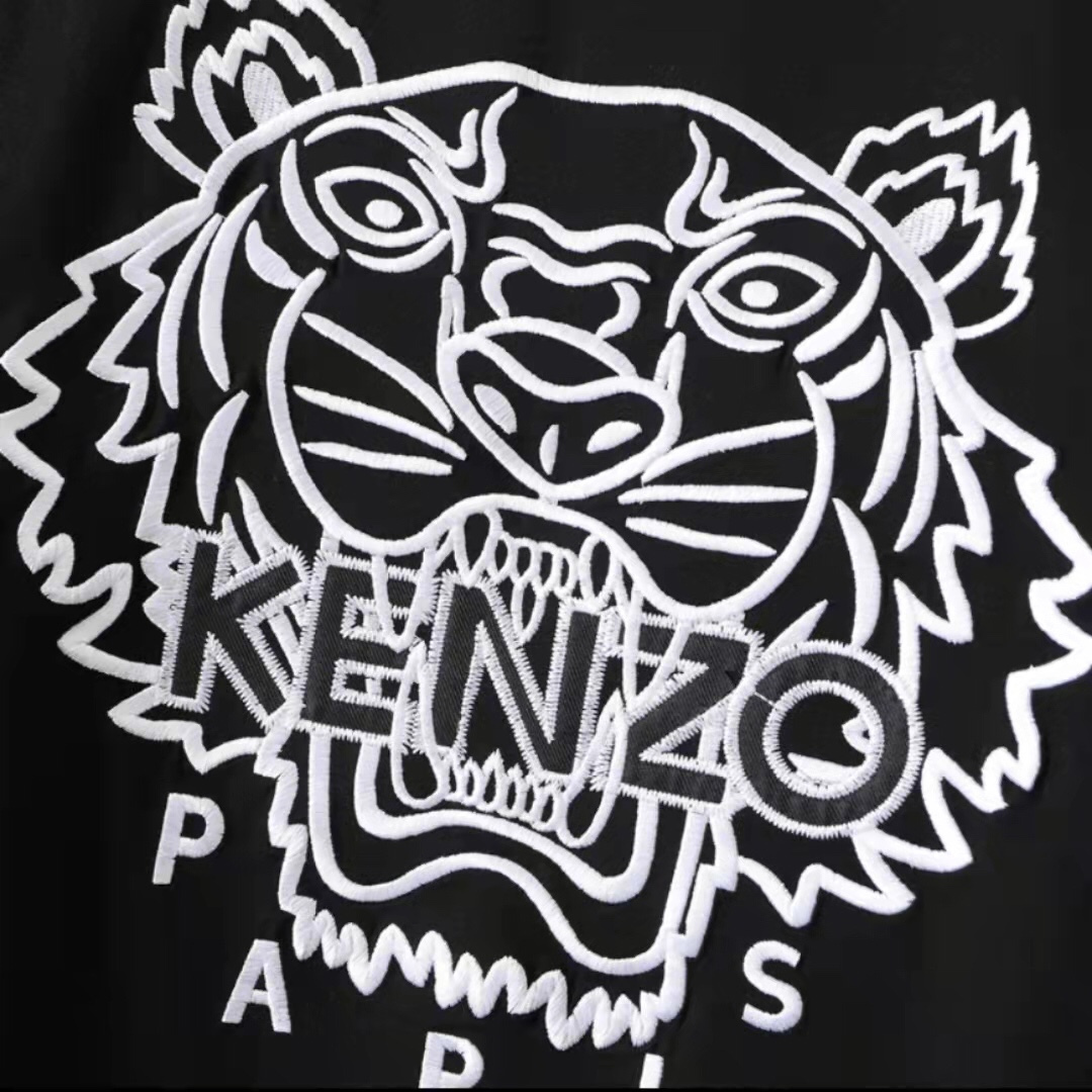 Exklusives Kenzo Paris Tiger Logo T-Shirt Herren Design Baumwolle Schwarz