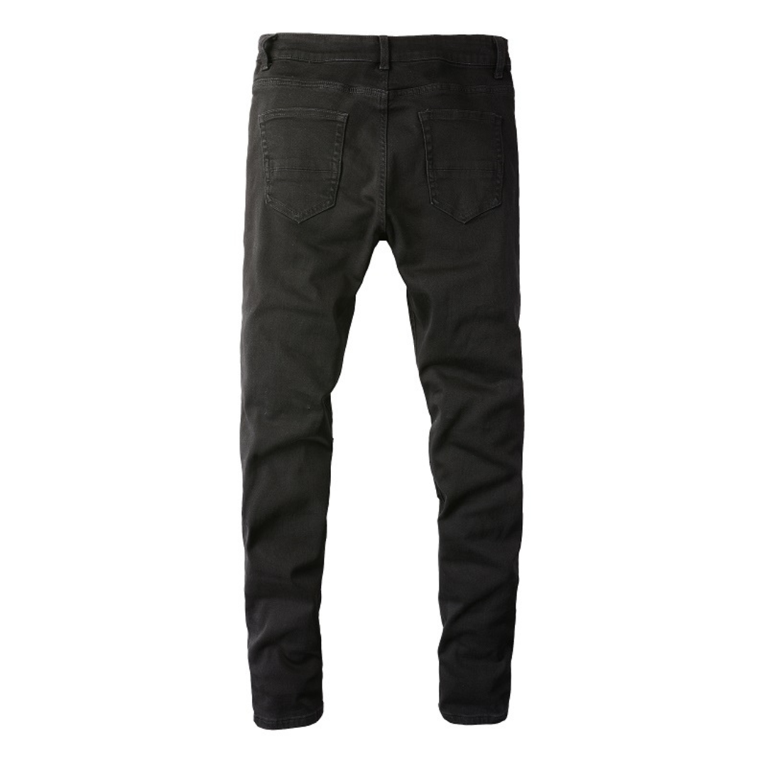 Luxuriöse Amiri Schwarze Designer-Jeans: Handgefertigt, Rock'n'Roll-Stil, Perfekter Schnitt