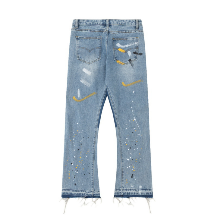 Gallery Dept. Designer Bemalte Jeans - Einzigartige Streetwear mit Farbklecksen