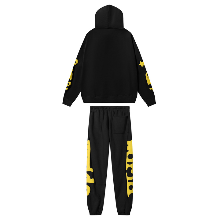 SP5DER Premium Streetwear Trainingsanzug: Bequemer Hoodie & Hose Set für Herren