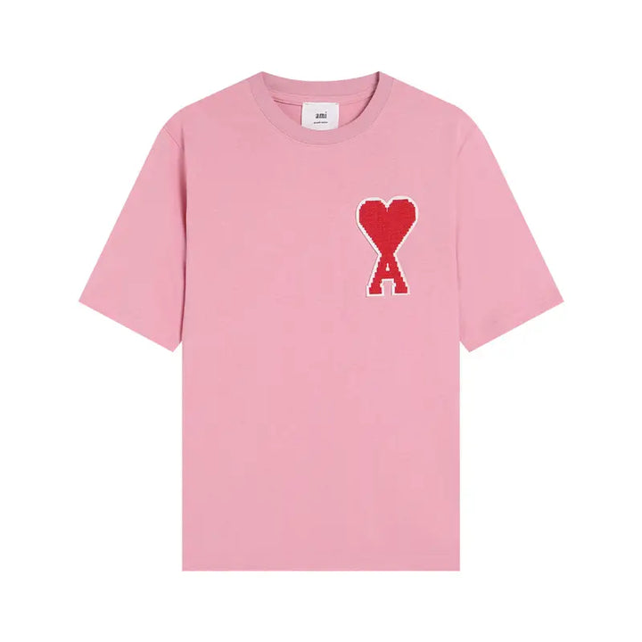 AMI Paris Unisex T-Shirt – Hochwertige Baumwolle mit Herz-Logo für stilvollen Komfort