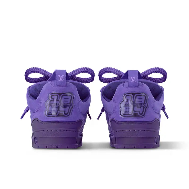 Exklusiver Louis Vuitton Skate Sneaker: Luxuriöses Lila-Blau Design, Premium Leder, Streetwear-Chic
