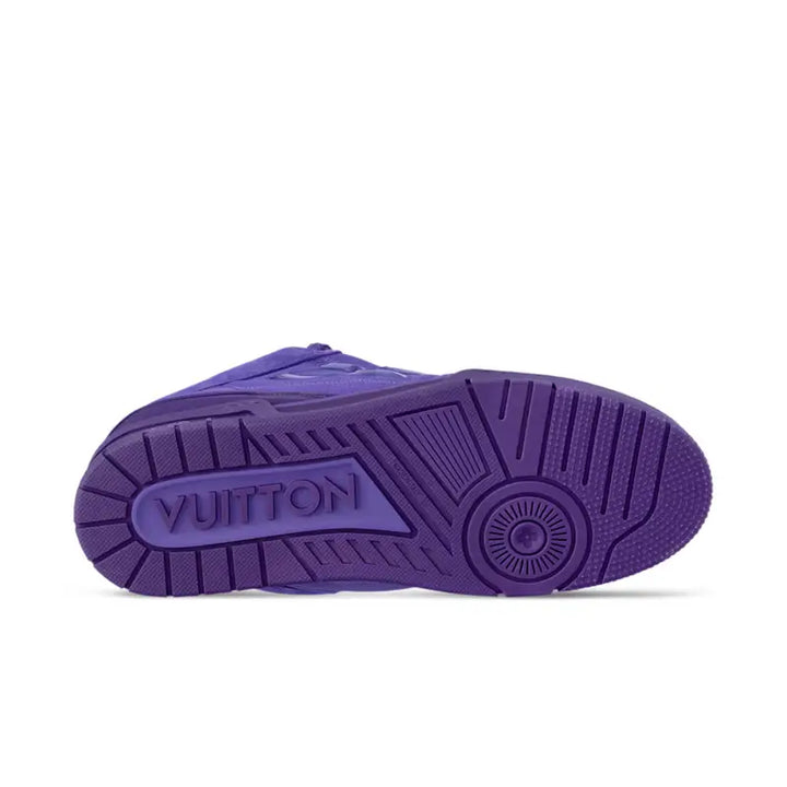 Exklusiver Louis Vuitton Skate Sneaker: Luxuriöses Lila-Blau Design, Premium Leder, Streetwear-Chic