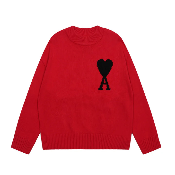 Eleganter AMI Paris Unisex Pullover: Zeitloser Komfort im Pariser Chic