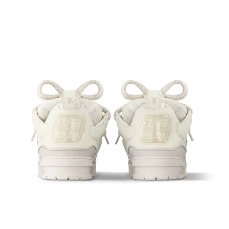 Louis Vuitton Skate Beige Sneaker: Luxuriöser Leder-Mesh Schuh, Stilvoll & Bequem