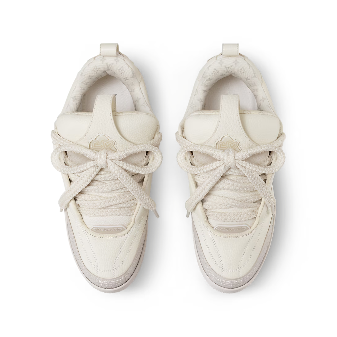 Louis Vuitton Skate Beige Sneaker: Luxuriöser Leder-Mesh Schuh, Stilvoll & Bequem