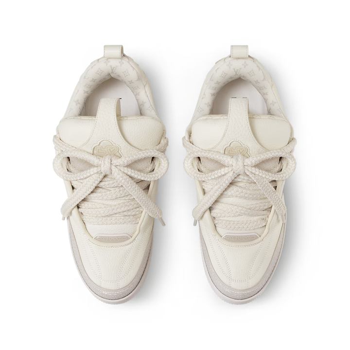 Louis Vuitton Skate Beige Sneaker: Luxuriöser Leder-Mesh Schuh, Stilvoll & Bequem