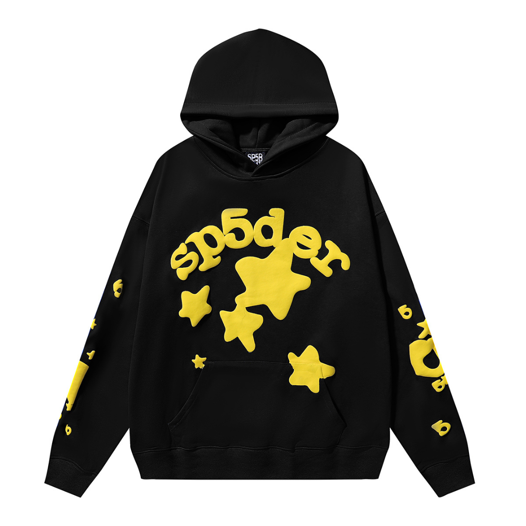 SP5DER Premium Streetwear Trainingsanzug: Bequemer Hoodie & Hose Set für Herren