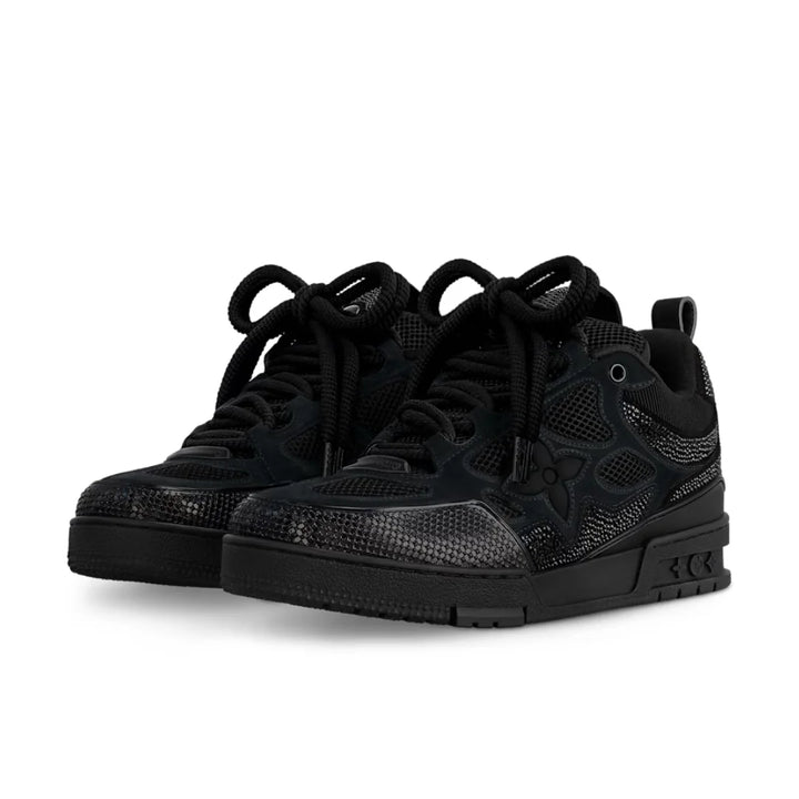 Exklusiver Louis Vuitton Skate Sneaker Schwarz Swarovski Kristalle Luxus Sportschuh