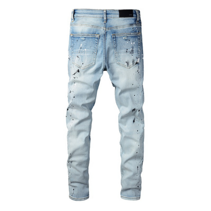 Exklusive Amiri Paint Drip Jeans: Stylische Designer-Denim mit einzigartigem Farbspritzer-Look