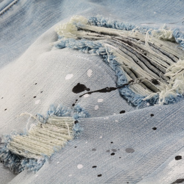 Exklusive Amiri Paint Drip Jeans: Stylische Designer-Denim mit einzigartigem Farbspritzer-Look