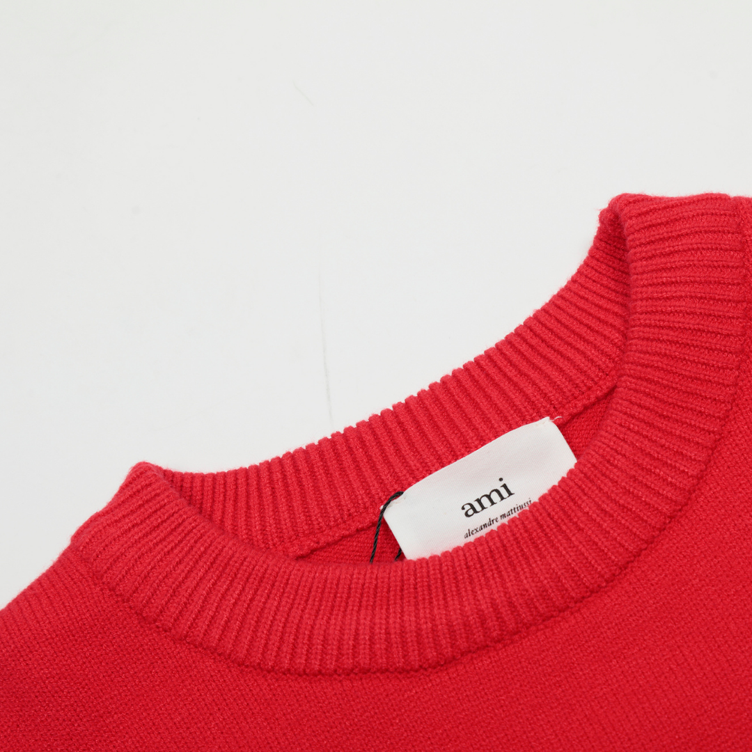 Eleganter AMI Paris Unisex Strickpullover – Zeitloser Komfort & Luxuriöser Stil
