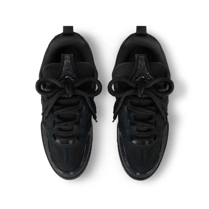 Exklusiver Louis Vuitton Skate Sneaker Schwarz Swarovski Kristalle Luxus Sportschuh