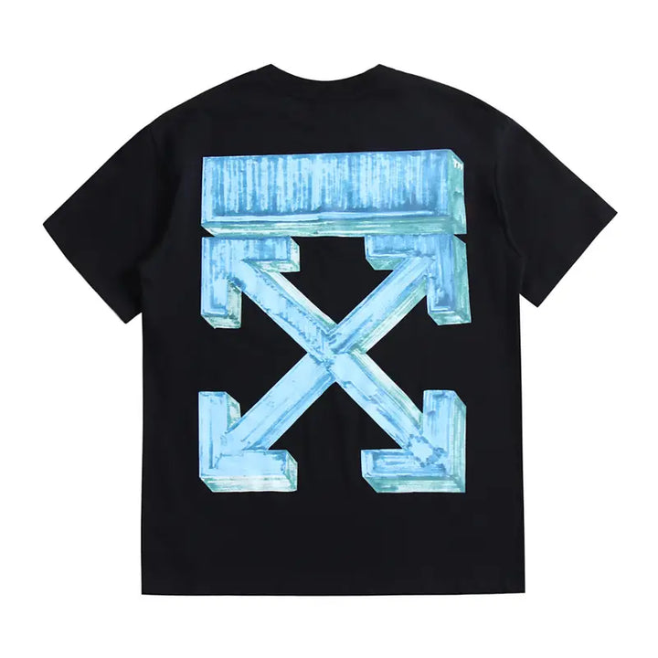 Off-White Monogramm Herren T-Shirt Luxus Streetwear Baumwolle Kurzarm Schwarz Stylisch