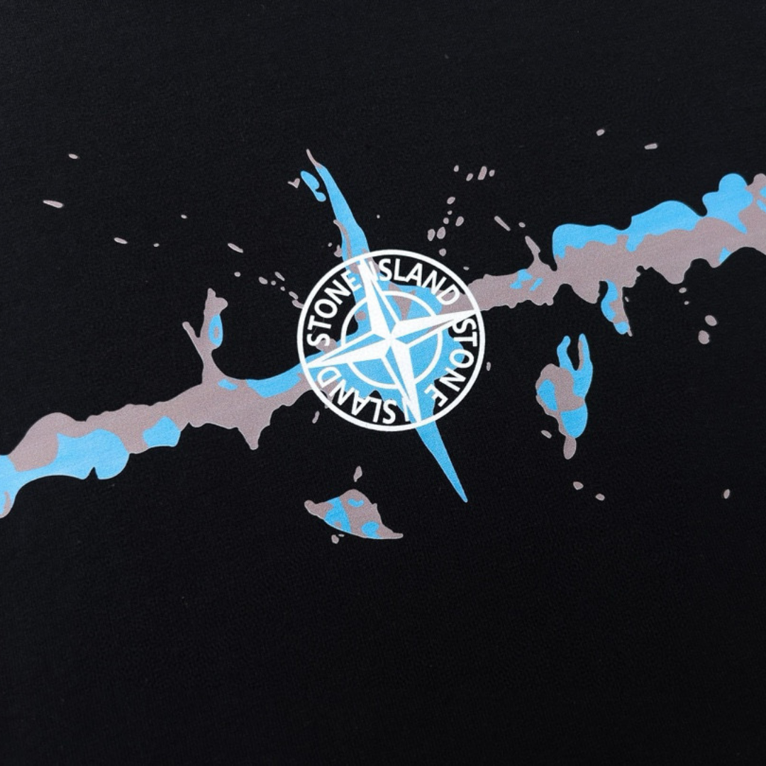 Stone Island Polychromatisches Herren T-Shirt – Exklusives Design, Hoher Komfort
