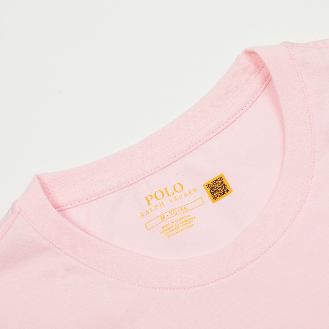 Polo Ralph Lauren Herren T-Shirt Klassisch Baumwolle Kurzarm Sticklogo Weiß