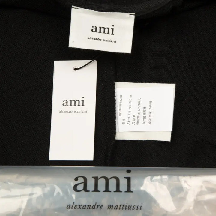 AMI Paris Unisex Designer Jacke Schwarz Bequem Elegant Zeitlos Hochwertig Modern Stilvoll