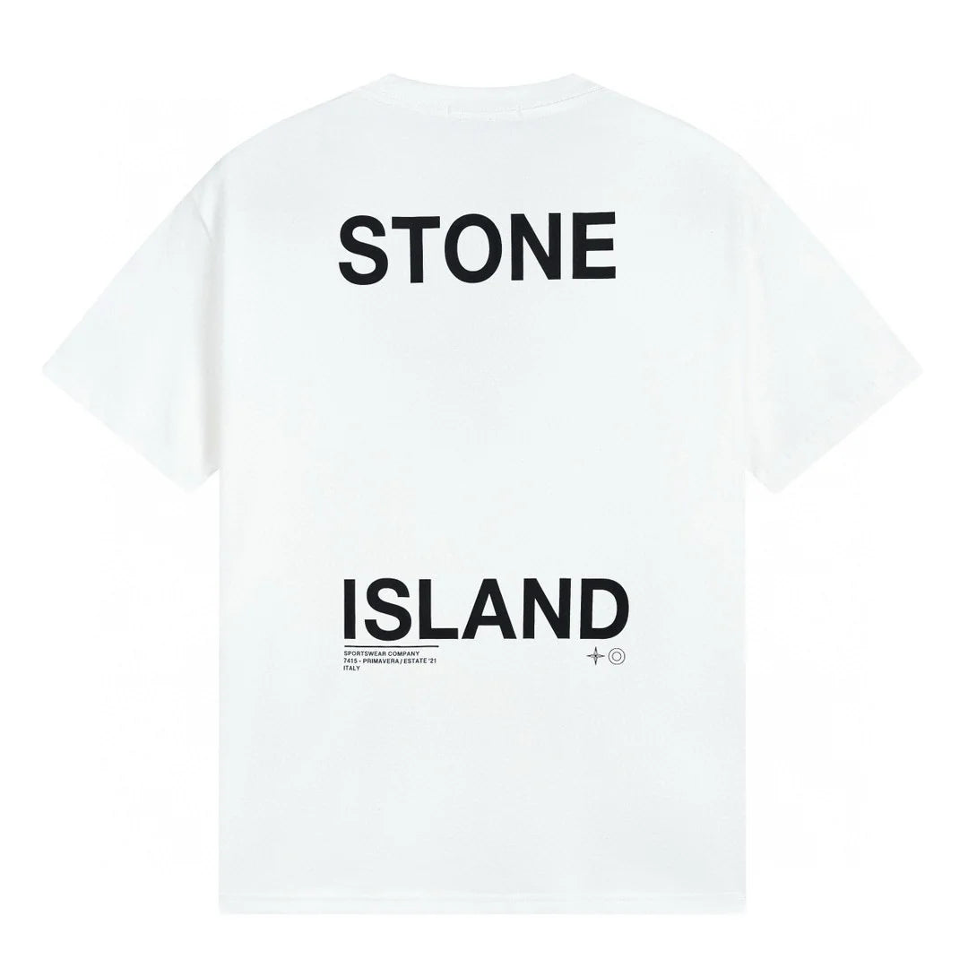 Stone Island Polychromatisches T-Shirt: Innovatives Design, Ikonisches Branding, Premium Baumwolle